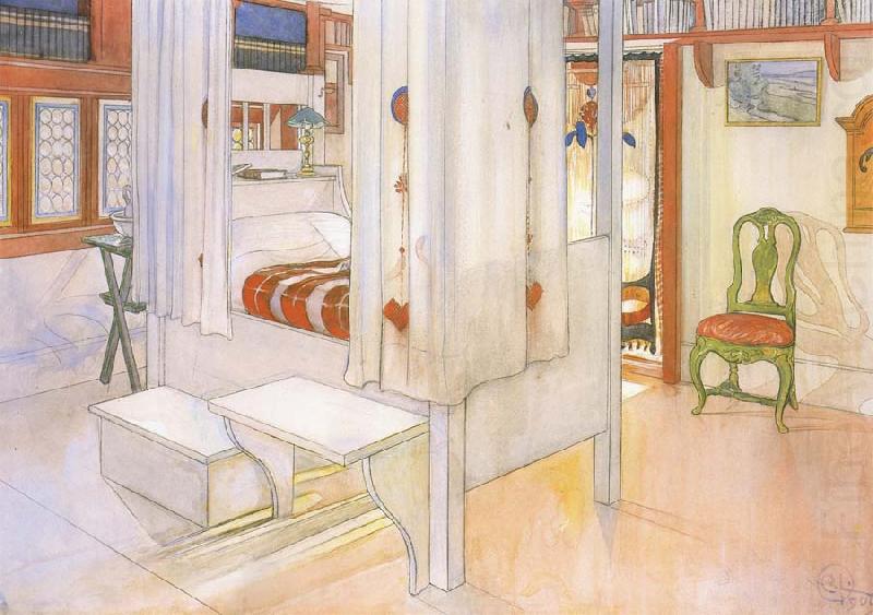 Carl Larsson My Bedroom Watercolor china oil painting image